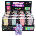 GLITTER TEDDY BEAR SQUISHY TOY, -