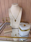 Heart and Zircon Jewelry Set