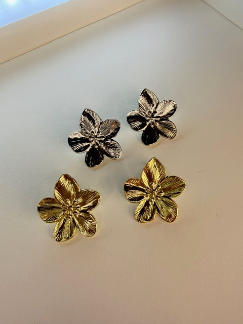 Silver Needle Stud Earrings