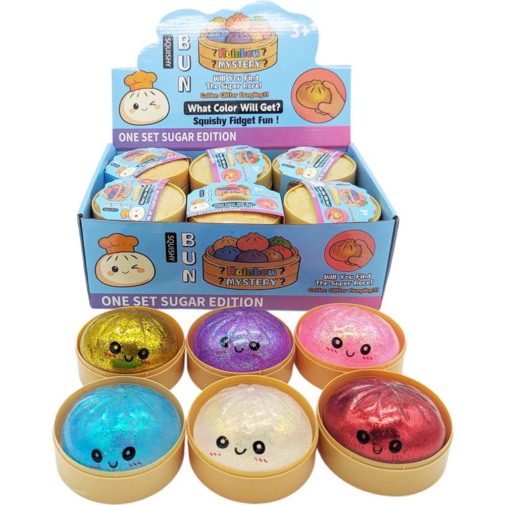 GLITTER DUMPLING SQUISHY SQUEEZE TOY,